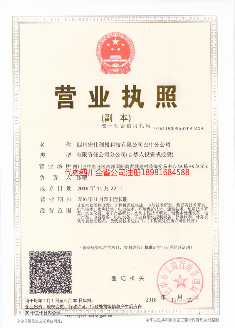 醴陵醴陵宏伟创投科技有限公司